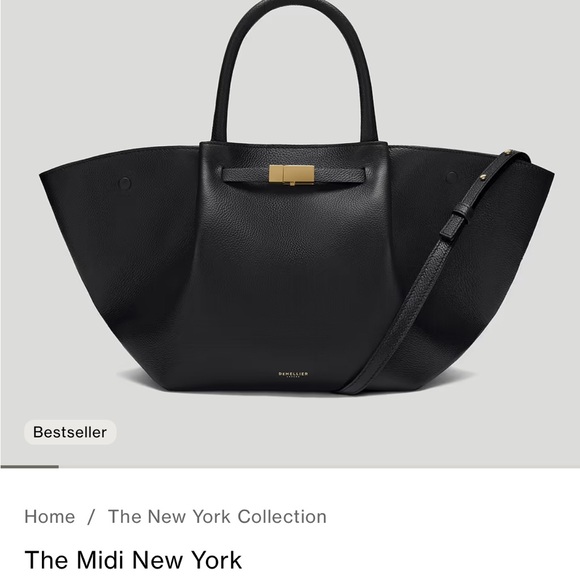DeMellier Handbags - DeMellier Black Midi New York Tote